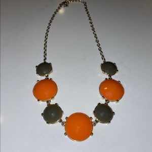 Chunky Orange and Grey Necklace